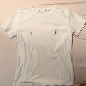 Brandy Melville Embroidered Lightning Bolt T-Shirt